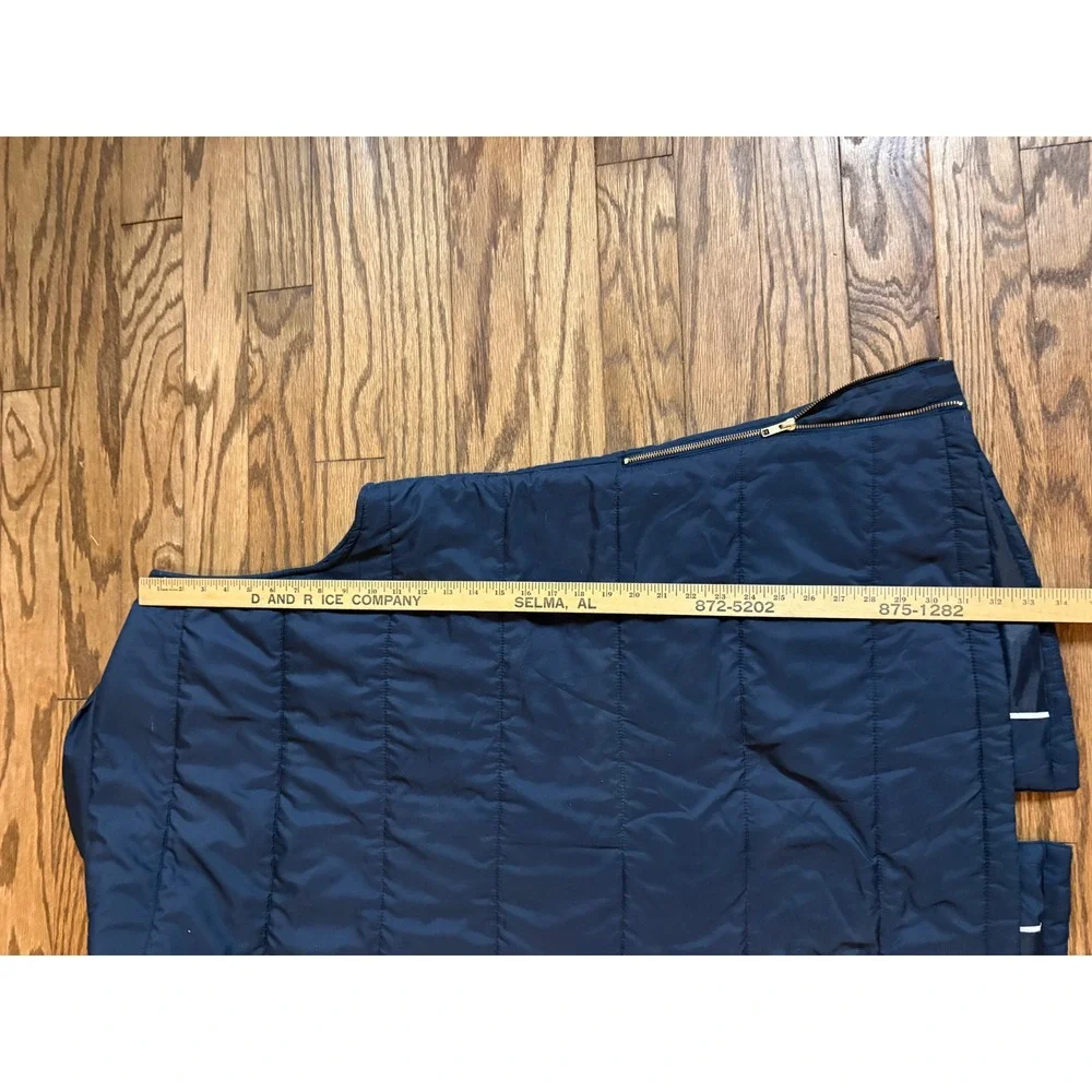 Crown & Ivy Curvy Women 2X Navy Blue‎ Puffer Vest Quilted Snap Front Pockets